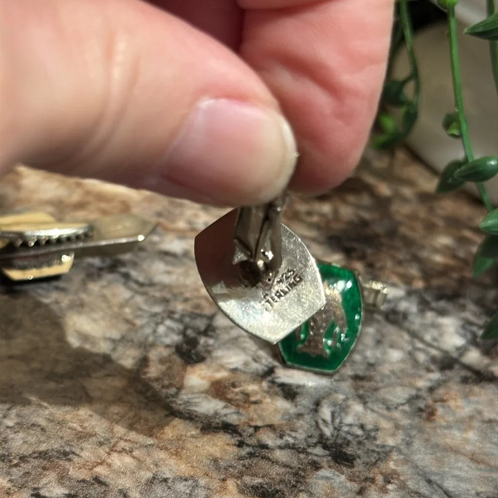 Vintage cuff links and tie clip